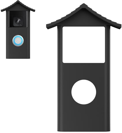 honecumi Ring Battery Video Doorbell (2024 release) Silicone Skin Case Cover for Ring Video Doorbell 2024 Release Protect Cover Weatherproof, UV & Rain Protection, Sleek Black Finish, Easy Install