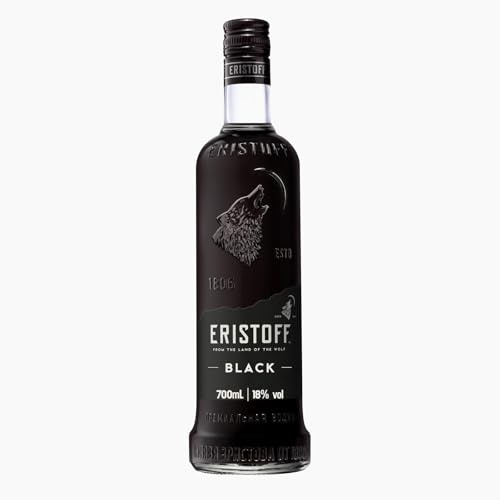 ERISTOFF Liqueur de Spirit Vodka Premium Baies Sauvages Noires, 18% Vol, 70cL / 700mL, Vodka aux Arômes de Framboise et Cassis (Lot de 5)