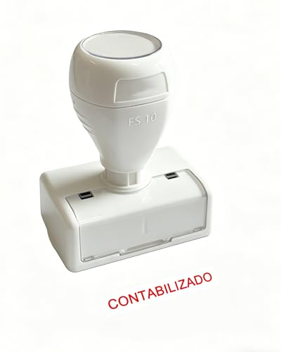 Sello de Oficina CONTABILIZADO Sello de Oficina Entintaje Automático - Rojo | Gestión Eficiente, Impresión Clara y Nítida, Diseño Robusto y Duradero