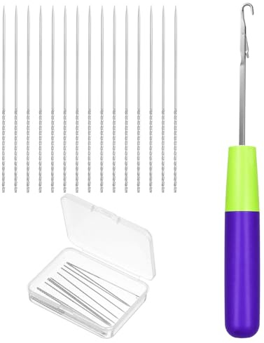 16 stycken fångsnål set – snag Repair nål – krok reparationsnålar med nål för gör-det-själv, hantverk, flätor