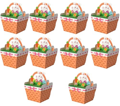Süßigkeiten Papierbox 10 Stücke Frühlingsparty Behälter | hase Geschenkbox für Zuhause Büro Klassenzimmer Mottopartys Familienabende Freundestreffen