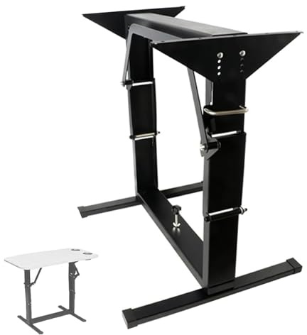 Adjustable Folding Table Leg for RV Dinette - Stand with Lifting Bar for Truck and Camper Travel Trailers