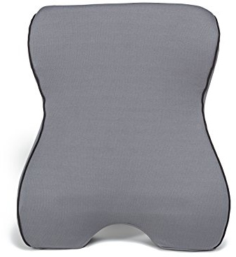 Castle Knight Soft Memory Foam Back Cushion - Tapered Support More Foam in The Lower Back and Less Foam in The Middle and Upper Back for Home, Office, Auto, and Travel (Knight Size, Stone)