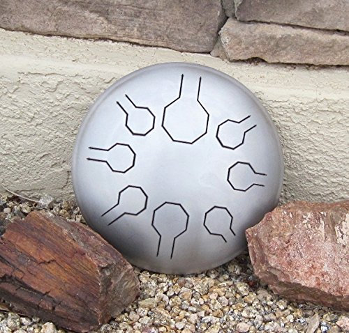 Edelstahl Mini-Vibe – 25.5 Cm - Natural - 8 Notes in Galaxy Scale/Handpan, Steel Tongue Drum