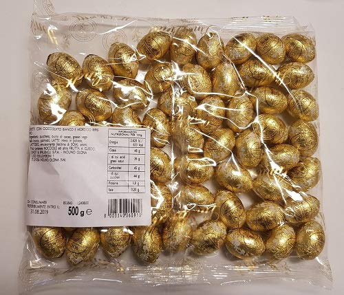 ovetti color oro dorato con cioccolato bianco e morbido ripieno 500 gr lindt lindor pasqua