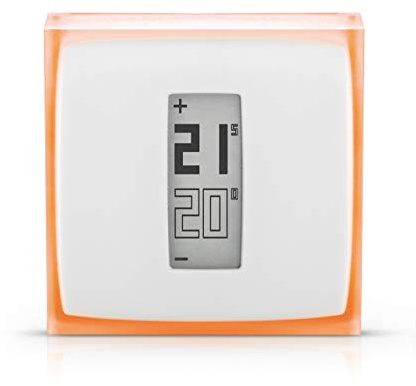 Netatmo by Starck - Termostato inteligente para caldera individual, 83 x 83 x 22 mm, color blanco/naranja (reacondicionado certificado)