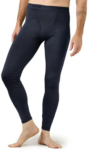 LAPASA Mallas Termicas Hombre 1Pack – Pantalon Interior de Invierno para el Frío Leggings Cálidos Ligero M10,L,Azul Marino