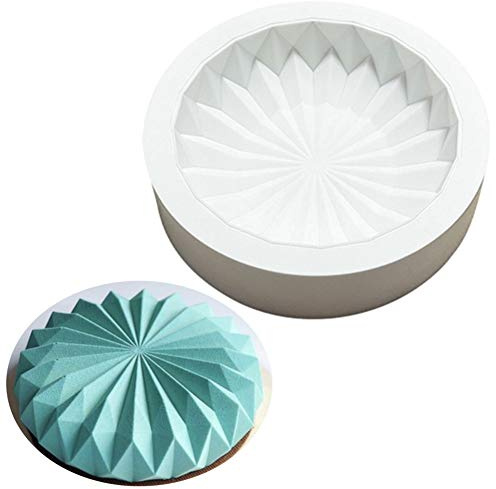 DUBENS Mousse stampo in silicone 3D Pan rotondo Origami stampo per dolci decorazione strumenti Mousse Machen Dessert Pan accessori stampi da forno