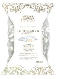 CONFETTI MAXTRIS Busta Crystal da 1 KG Bianco, MANDORLA incartata singolarmente