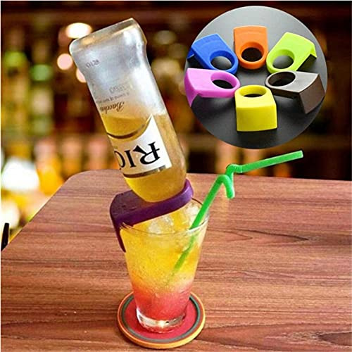 TOSSPER 6pcs Flasche Buckles Bierhalter Weinglas Clip-Halter Drink Clips Bier Verschluss Für Weinglas