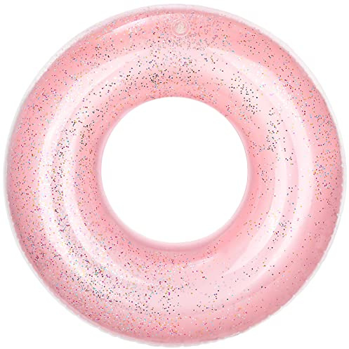 MoKo Ciambella Gonfiabile da Bambini, Salvagente Bambini in PVC con Valvola d'Aria, Dim 90 cm, Accessori Nuoto Giochi Piscina, Salvagente per Bambini - Oro Rosa