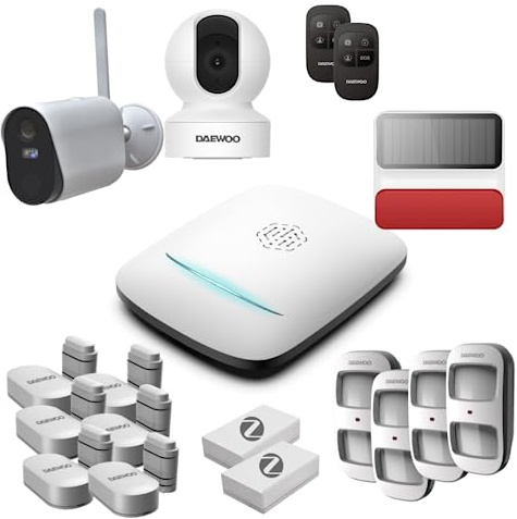 PA511Z - Sistema di allarme completo 4G & Zigbee, compatibile con animali, qualità professionale, controllo a distanza, sirena esterna, 2 telecamere, compatibile con Amazon Alexa, Google Home