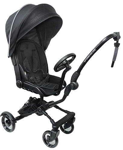 EICHHORN Kinderwagen Uptown-Rider Deluxe Geschwistersitz-Anhänger für Kinderwagen inklusive Regenschutz und Sonnenverdeck