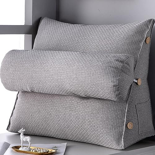 RüCkenkissen Keilkissen, 2 In 1 RüCkenlehne Und Kopfkissen NackenstüTze Lesekissen Lesekissen FüR Bett RüCkenstüTze Waschbarem Bezug FüR Mehr Halt Und Komfort Von RüCken,Kopf Und Nacken