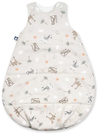 Julius Zöllner Schlafsack Neo, warme Füllung 2,5 TOG, waschbar bei 60°C, Made in Germany, OEKO TEX Standard 100, Savanne beige, Gr. 62/68