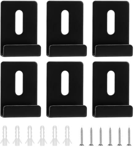 Spiegelhalterung Rahmenlose 6Stück Spiegelhalterung Wand,Spiegelhalterung Mit Schwere Dübel Und Schrauben Ungerahmte Spiegel Aufhängung Clips Set Für Schweren Spiegel,Glas in Badezimmern Und Toiletten