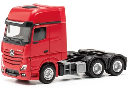 Herpa LKW Modell Mercedes-Benz Actros L Gigaspace Solozugmaschine3achs (6x4), Miniatur im Maßstab 1:87, Sammlerstück, Made in Germany, Kunststoff