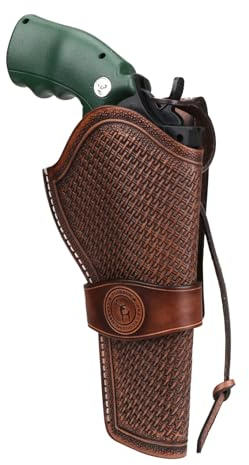 TOURBN Étui pour pistolet en cuir véritable western cowboy - Ceinture pour revolver et arme de poing