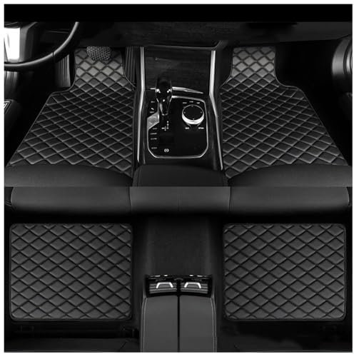 XATHKJOE Auto Fußmatten für BMW X3 F25 2010-2017 Leder Wasserdicht und rutschfest Autoteppich Nach Maß Auto FußMatten,A/Black