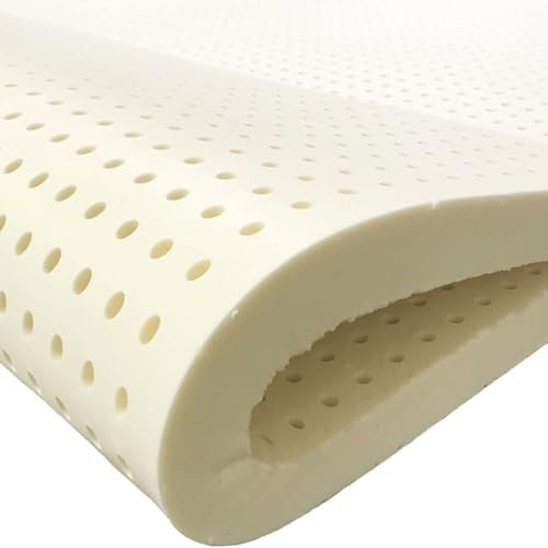 100% Natur Latexmatratze, Antiallergisch Naturlatexmatratze, Hohe Elastizität und Kompression Latex Matratze Für Studentenwohnheim, Hotel,1in,110×200cm(43×79inch)