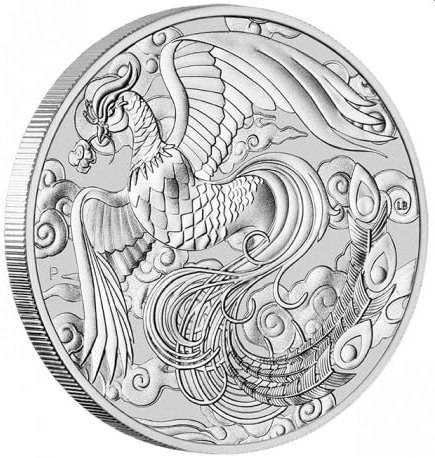 Generisch 1 Unze Silbermünze Australien - Myths & Legends: Phoenix 2022 - 1 Oz Silber Silver Coin - Sammlermünze in Kapsel - Fantasie - Silber - Durchmesser: 40,60 mm Dicke: 2,98 mm