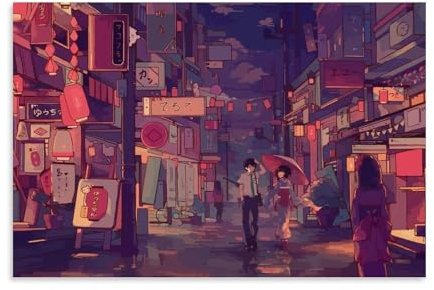 Kimi No Na Wa Your Name Anime , Japonés M Póster Pintura Decorativa Lienzo Arte de Pared Salón Póster Dormitorio Pintura, Arte de Pared Impresión de Imagen Moderna Decoración de Habitación Familiar 30