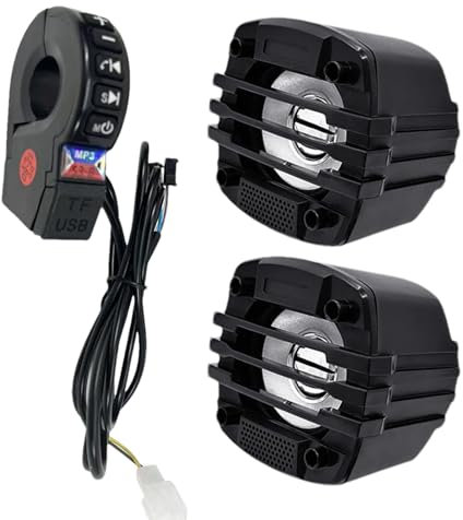 Kit radio motociclistico - Altoparlanti audio del manubrio, amplificatore stereo bluetoth | Aggiornamento del sound system impermeabile, unità di riproduzione musicale HIFI, configurazione wireless c