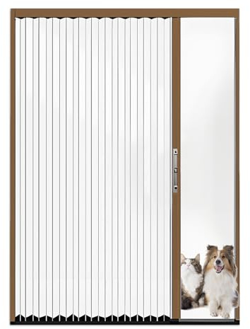 Porte Pliante Coulissante Intérieure Transparente sans Perçage avec Verrou, Cadre Alu et Panneau Acrylique, Séparateur de Pièce Accordéon Extensible sur Mesure pour Cuisine, Salle de Bain