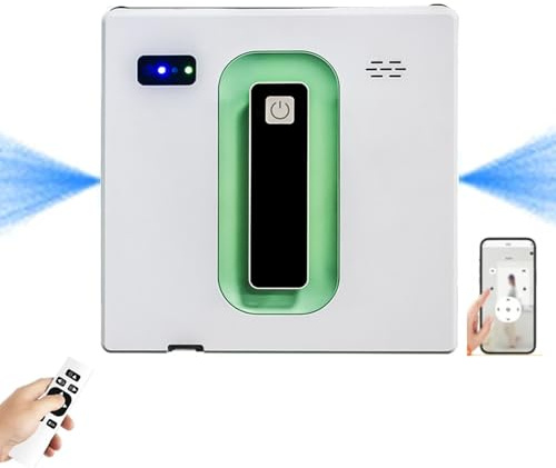 Electric Window Cleaner Robot with 2500Pa Strong Suction, Smart Window Cleaning Robot with Remote Control for Indoor and Outdoor Use
