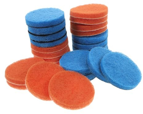 PACKOVE 24pcs Nylon Scouring Pads for Electric Drill Brush Attachment Round Scrub Sponges for Kitchen Bathroom Floor Cleaning Wear-Resistant Replacement Buffers No Cleaner Needed Practical