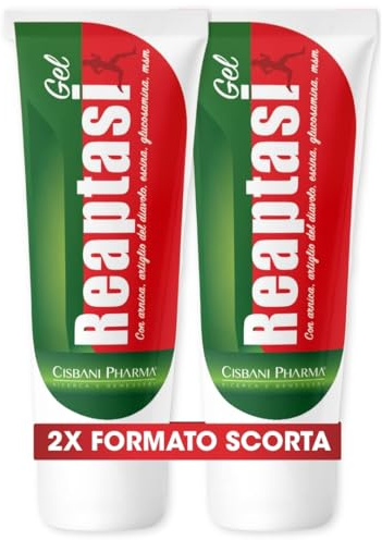 CISBANI PHARMA Reaptasi Arnica Gel e Artiglio del Diavolo Forte | Crema Lenitiva effetto combinato più Concentrata con Escina, Glucosammina ed MSM, Ideale per lo Sport - Confezione da 2