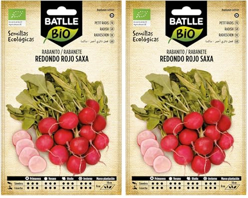 Graines Bio de Batlle - Radis rond rouge Saxa (5g) (Lot de 2)