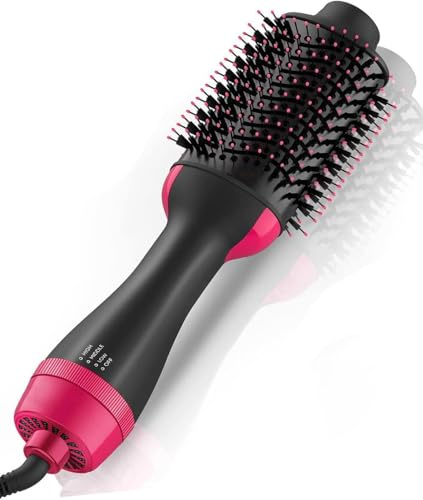 Spazzola ad aria calda 4 in 1 Spazzola Asciugacapelli 3 Temperature 2 Velocità Comoda Presa Asciugacapelli Volumizzatore per arricciare/lisciare i capelli One-Step Spazzola riscaldata elettrica