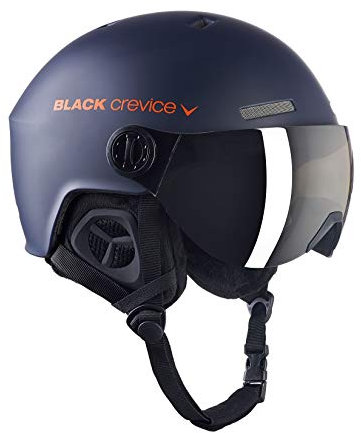 Black Crevice Erwachsene Skihelm Gstaad, Navy/orange, 54-57 cm