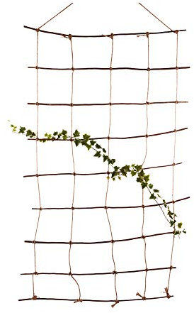 Nature by Kolibri Tuteur Support pour Plantes grimpantes et rosiers, Treillis en Saule et Jute 115x200cm
