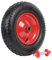 TrutzHolm® Schubkarrenrad luftbereift Ersatzrad Schubkarre 4.80/4.00-8 inkl. Achse Stahlfelge Schiebkarrenrad Luft Rad 4PR 4 Lagen 400mm | 200kg | 95mm Breite Reifen für Schubkarre Premium