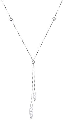 Flyow Lange Kette Schmuck S925 Sterling Silber Lariat Halsketten Verstellbar Y Halskette mit Anhänger für Damen Frauen Mädchen Weihnachtsgeschenke