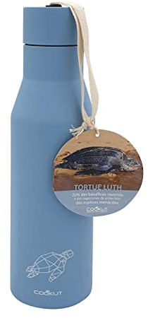 COOKUT - Bouteille Isotherme Animaux Bleu Clair