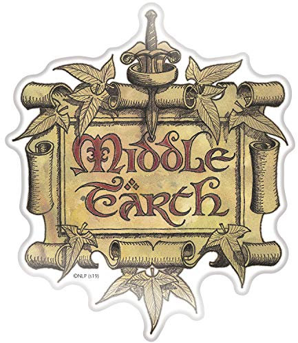 Fan Emblems Middle Earth Car Decal - Clear Resin Coated Automotive Sticker for Cars, Laptops, Most Smooth Surfaces - Officially Licensed Lord of The Rings Gifts, Merchandise, Decor