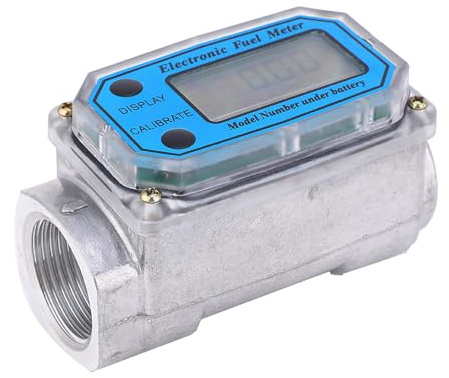Digitaler Turbinen-Durchflussmesser 1 Zoll Benzin, 2 Stk. | Präzise Messung mit ±1% Genauigkeit, 10-90 l/min Durchflussbereich, Turbinen-Durchflusszähler für Kerosin Benzin