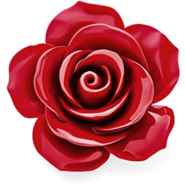 Romantische Modeaussage Rote Blühende 3D Geschnitzte Große Rosenblume Brosche Anstecknadel Für Frauen Teenager
