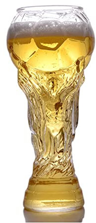 KINMRIS World Cup Beer Glasses 27oz,Beer Glass,Birthday Gifts for Boys,Father Days Gifts,Football Game Crystal World Cup (800ml)