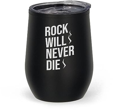 Rock Will Never Die Music Art Gobelet isotherme gravé au laser