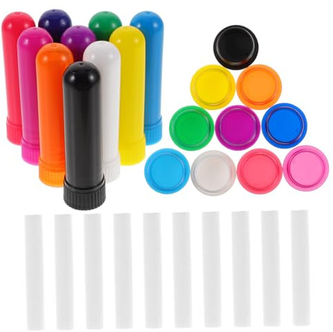 FRCOLOR 40pcs Portable Tubes for Essential Oils Aromatherapy Sticks Empty Blank Tubes for Travel and Home Use