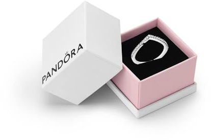 PANDORA Timeless Sparkling Wishbone Ring, Size 64, No Box