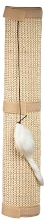 bephible Jouet pour chat en sisal naturel résistant aux rayures - Accessoire griffoir avec souris - Lime à ongles - Protège les pieds de meubles - Facile à installer pour table - Kaki - L