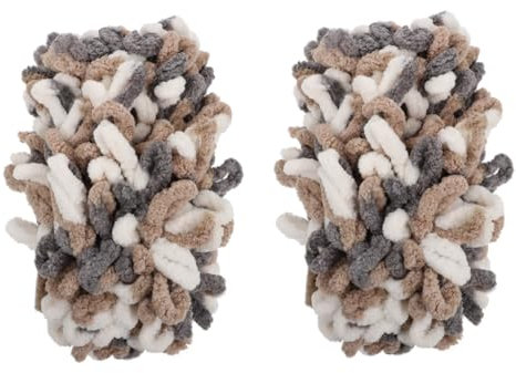 VILLCASE 2rollen Handgefertigtes Wollgarn Für Kreative Strickprojekte Dickes Material Für Schals Decken Und Für Erwachsene Farbe
