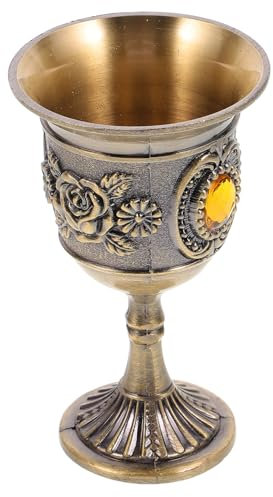 MFUPR Vintage Kelche, Kupferbecher, 1 Stück Stielglas Europäischer Trinkbecher Vintage Gläser Hochzeit Wein Mittelalter Trinkkelch Weinbecher Europäische Weingläser