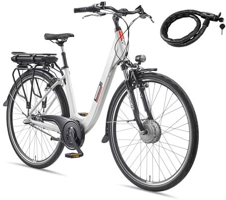 TELEFUNKEN E-Bike Damen 28 Zoll, Elektrofahrrad Frontmotor, 3-Gang Nabenschaltung, V-Bremsen - Pedelec Citybike