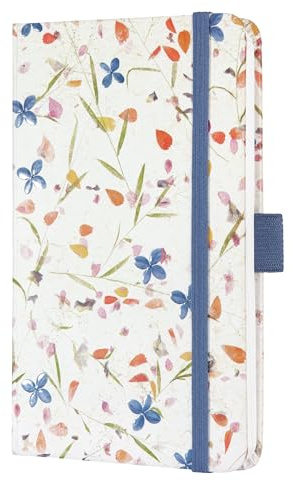 SIGEL J6306 Wochenkalender 2026 ca. A6, weiß, violett, Hardcover, Gummiband, Stiftschlaufe, Einstecktasche, 174 Seiten, vegan, nachhaltiges Papier, Terminplaner Taschenkalender Jolie